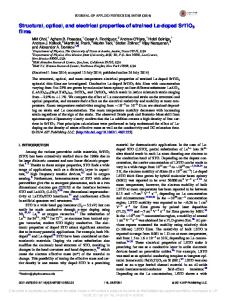 Structural, optical, and electrical properties of strained La-doped ...