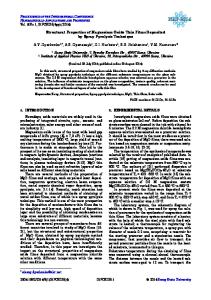 Structural Properties of Magnesium Oxide Thin Films