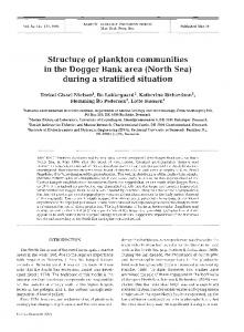 Structure of plankton communities in the Dogger Bank ... - Inter Research