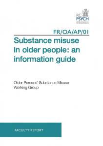 Substance misuse in older people: an ... - Royal College of Psychiatrists