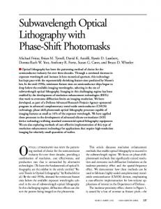 Subwavelength Optical Lithography with Phase-Shift ... - CiteSeerX