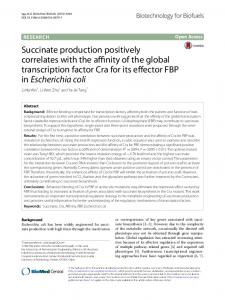 Succinate production positively correlates with the