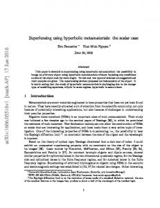Superlensing using hyperbolic metamaterials: the scalar case