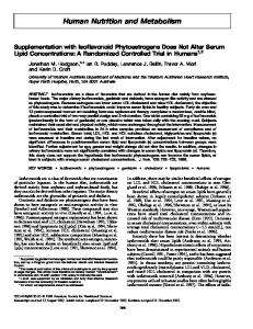 Supplementation with Isoflavonoid Phytoestrogens Does Not Alter ...