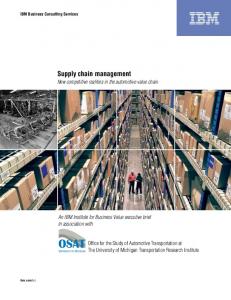 Supply chain management - IBM