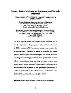 Support Vector Machines for Spatiotemporal Tornado ...