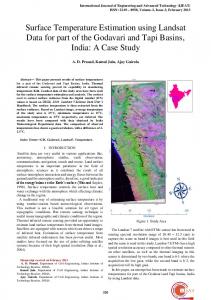 Surface Temperature Estimation using Landsat Data for part of the