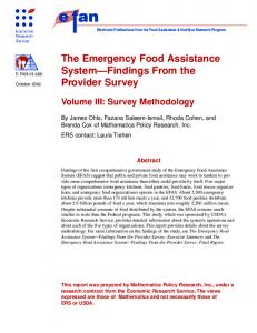 Survey Methodology - USDA ERS
