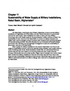 Sustainability of Water Supply at Military Installations, Kabul Basin ...
