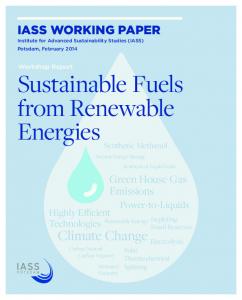 Sustainable Fuels from Renewable Energies - University of Cambridge