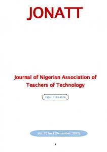 Sustainable Technological Development in Nigeria