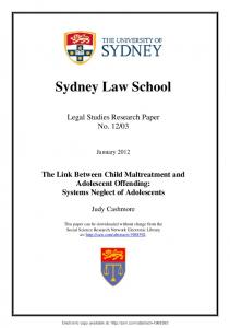 Sydney Law School - SSRN papers