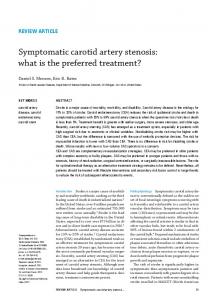 Symptomatic carotid artery stenosis: what is the ... - Semantic Scholar