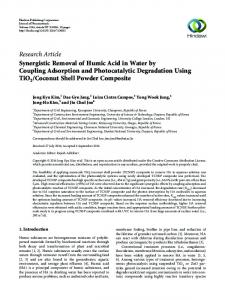 Synergistic Removal of Humic Acid in Water by Coupling Adsorption ...