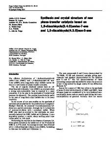 Synthesis and crystal structure of new phase-transfer ...