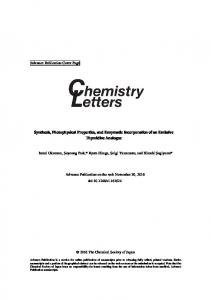 Synthesis, Photophysical Properties, and Enzymatic Incorporation of ...
