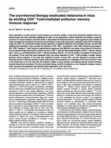 T-cell-mediated antitumor memory immune response - Semantic Scholar
