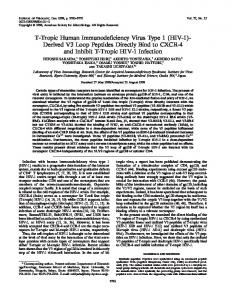 T-Tropic Human Immunodeficiency Virus Type 1 ... - Journal of Virology