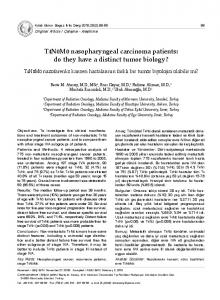 T4N0M0 nasopharyngeal carcinoma patients: do they ...