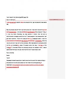 Task 1 book 7 ielts Cambridge (GT) page 116 Dear mr.Ahmadi , I ...