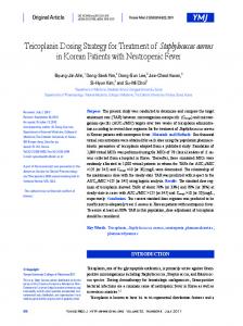 Teicoplanin Dosing Strategy for Treatment of ... - Semantic Scholar