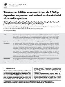 Telmisartan inhibits vasoconstriction via PPARg ... - Semantic Scholar