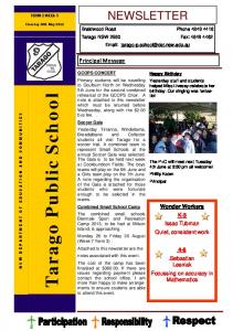 Term 2 Week 5 - Tarago Public School