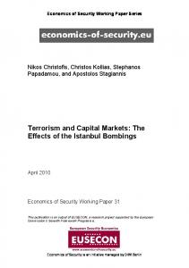 Terrorism and Capital Markets: The Effects of the Istanbul ... - Core