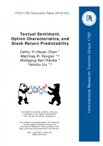 Textual Sentiment, Option Characteristics, and Stock Return ...