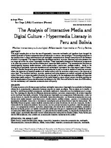 The Analysis of Interactive Media and Digital Culture - Dialnet