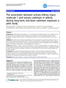 The association between urinary kidney injury molecule 1 ... - Scolaris