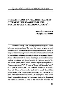The Attitudes Of Teacher Trainees Towards - bjsep