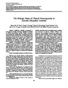 The Biologic Basis of Clinical Heterogeneity in ... - Wiley Online Library