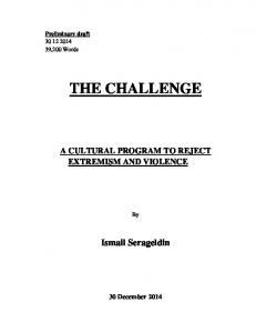the challenge - Ismail Serageldin