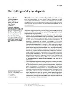 The challenge of dry eye diagnosis - Semantic Scholar