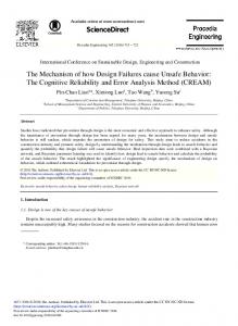 The Cognitive Reliability and Error Analysis Method ...