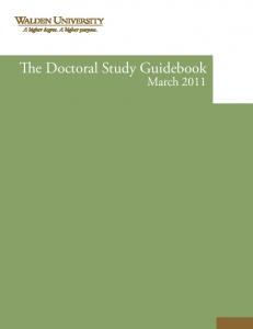 The Doctoral Study Guidebook