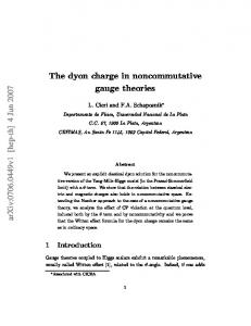 The dyon charge in noncommutative gauge theories