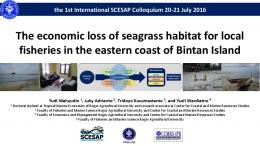 The economic loss of seagrass habitat for local ...