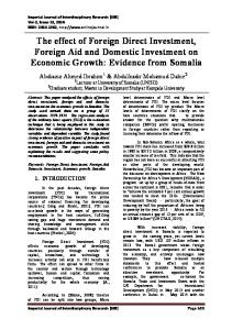The effect of Foreign Direct Investment, Foreign Aid and ... - IJIR