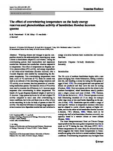 The effect of overwintering temperature on the body ... - Springer Link
