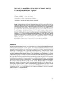 The Effect of Temperature on the Performance and ... - CiteSeerX