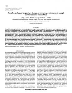 The effects of acute temperature change on swimming performance in ...