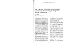 The Effects of Objectives and Constraints on Motor ...