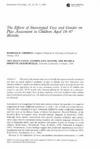The Effects of Stereotyped Toys and Gender on Play Assessment in ...