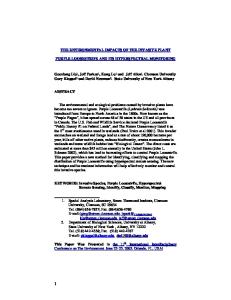 THE ENVIRONMENTAL IMPACTS OF THE INVASIVE ... - CiteSeerX
