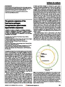 The genome sequence of the food-borne pathogen Campylobacter ...