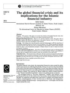 The global financial crisis and its implications for the Islamic financial ...