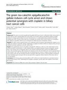 The green tea catechin epigallocatechin gallate induces cell cycle ...