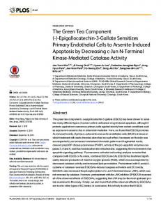 The Green Tea Component (-)-Epigallocatechin-3 ... - Semantic Scholar